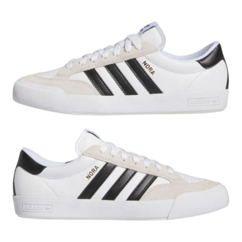 New adidas Nora Skate Shoe - White/Black - Size: Men 9.5 / WMN 10.5 ( 27.5 cm )